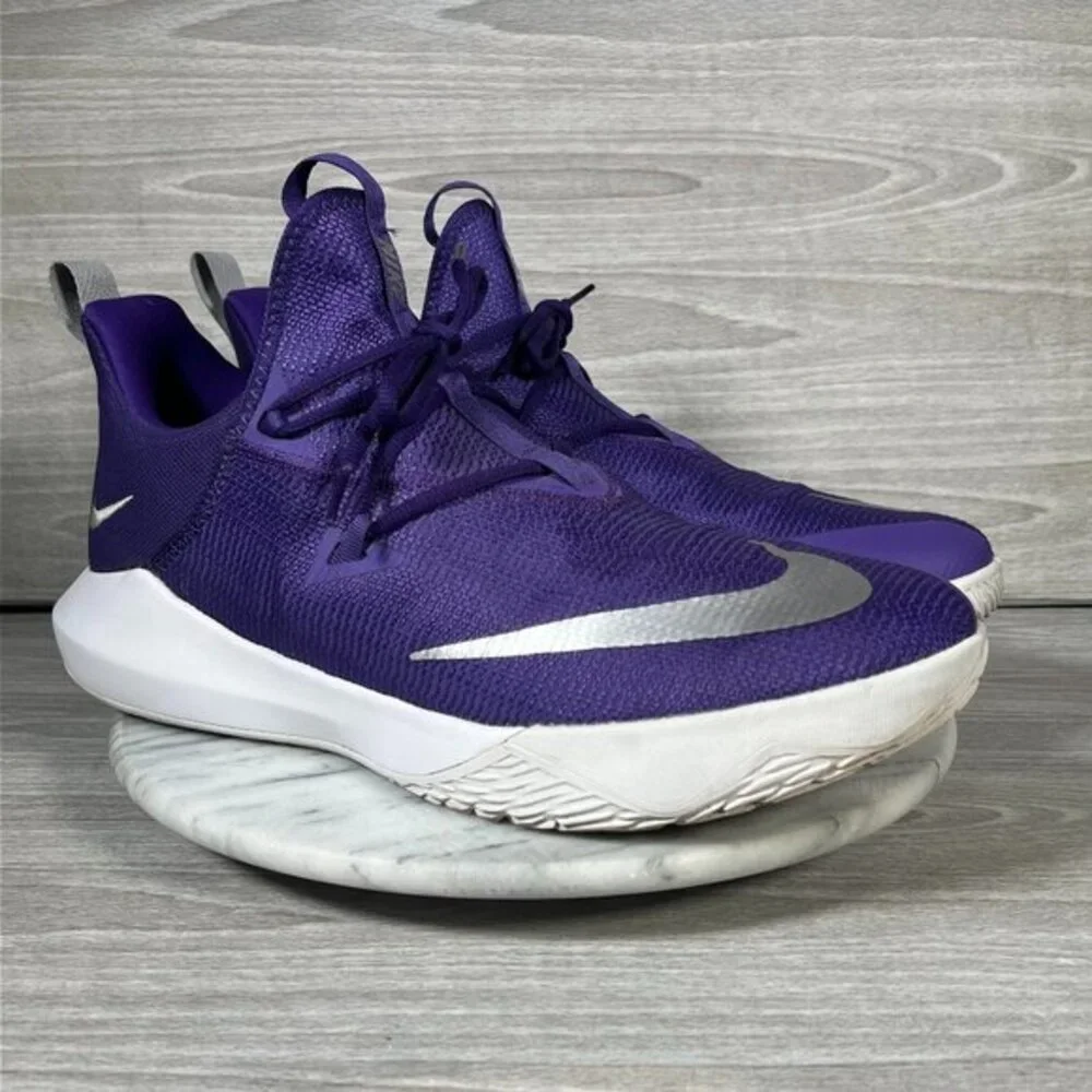 Nike Zoom Shift 2 Mens 13.5 Basketball Shoes Purple Low Top Athletic Sneakers